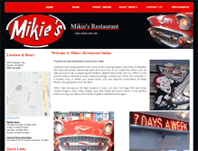 Tablet Screenshot of mikies-restaurant.com